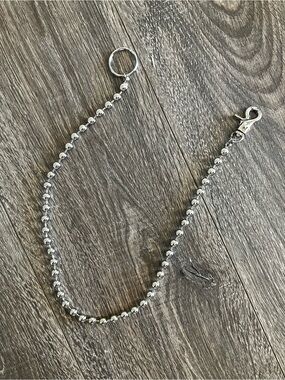Silver Bead Chain Wallet/Key Clip